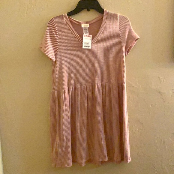 Caution To The Wind Dresses & Skirts - Babydoll pink striped dress